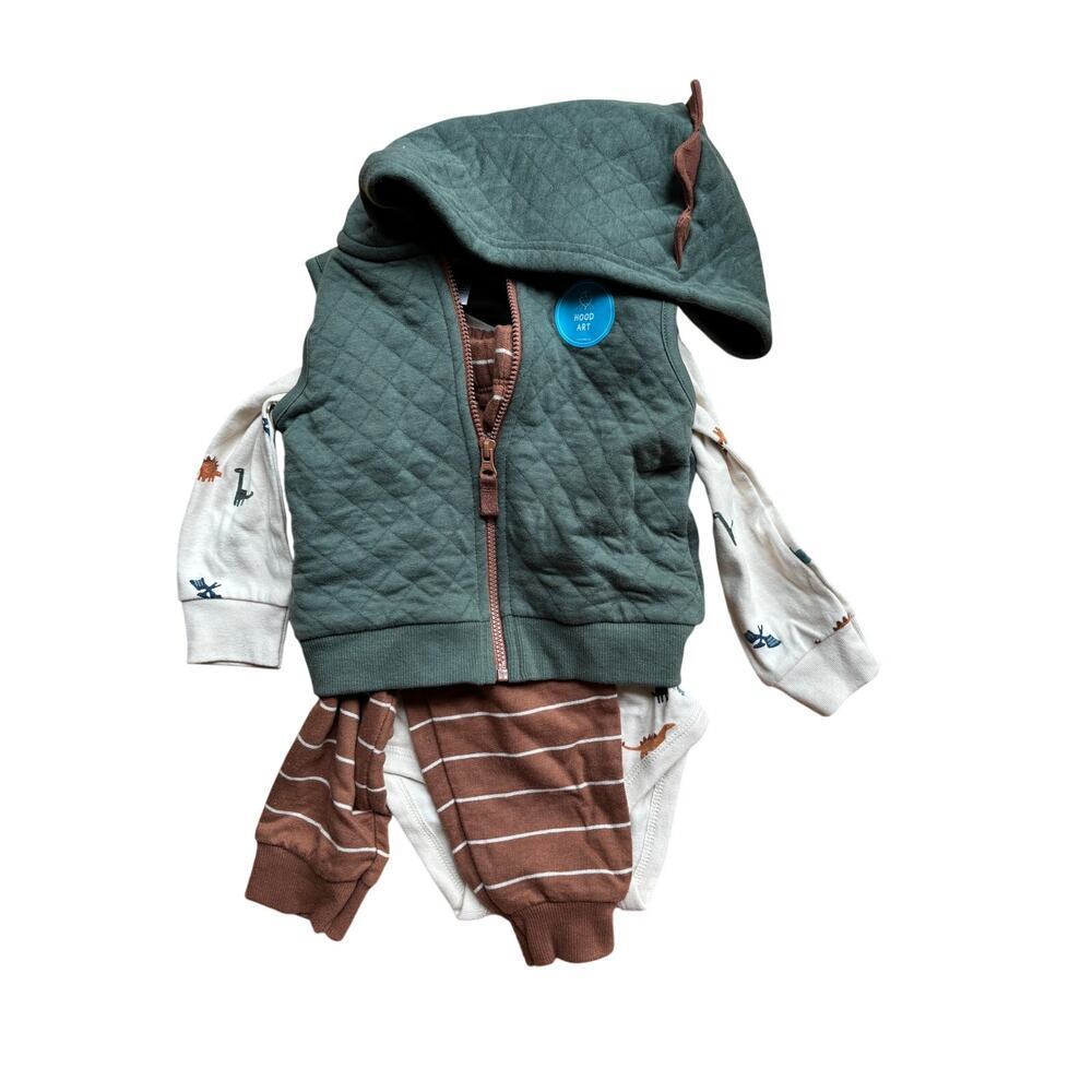 Carter's Baby Dinosaur 3-Piece Outfit Set 12M - Picture 2 of 6